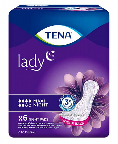 Урологічні прокладки Tena Lady Maxi Night жіночі 6 шт